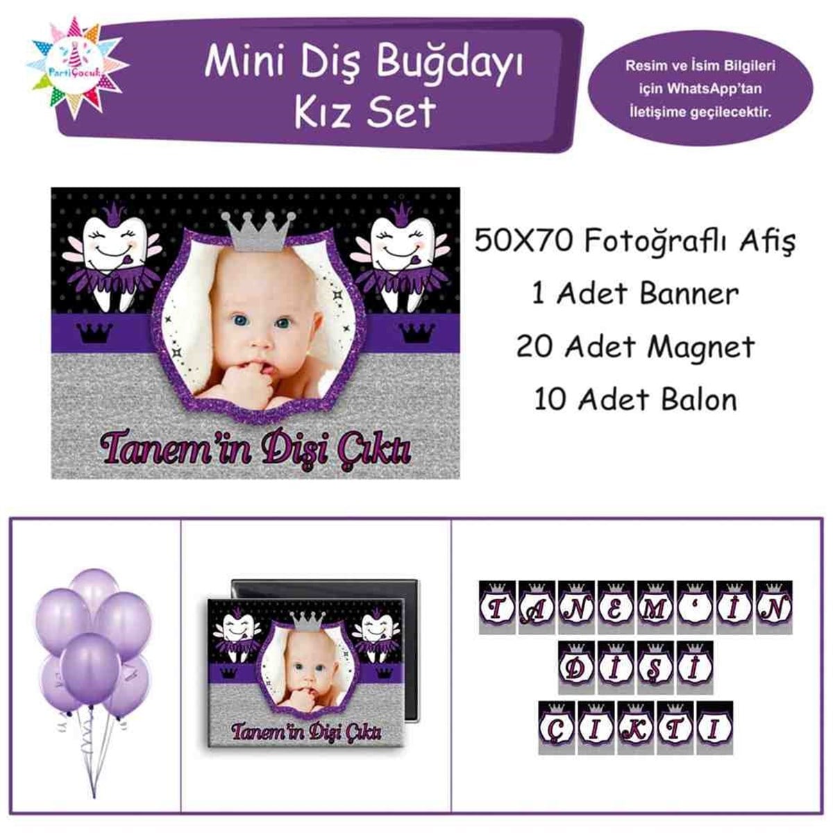 Diş Buğdayı Parti Yapan Diş Parti Set Mini Set 