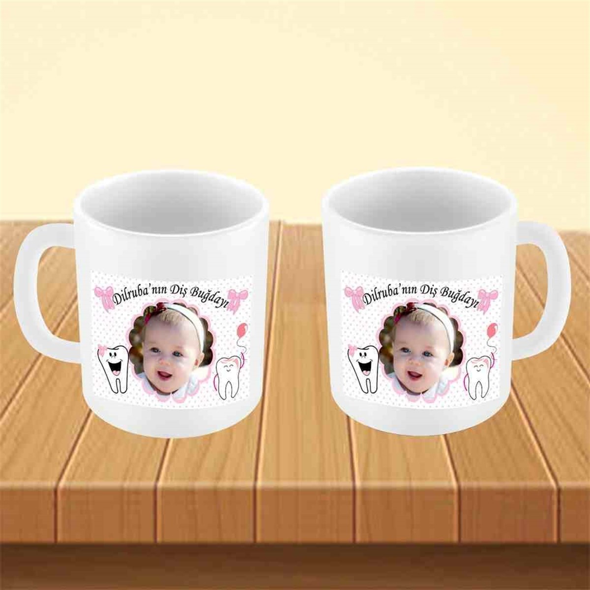 Diş Buğdayı Parti Yapan Diş Parti Set Kupa Bardak Mug 