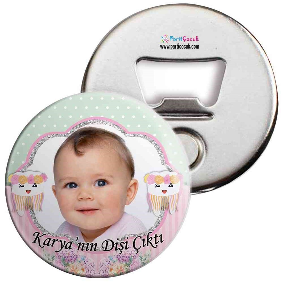 Diş Buğdayı Partisi Çiçekli Diş Açacaklı Magnet 