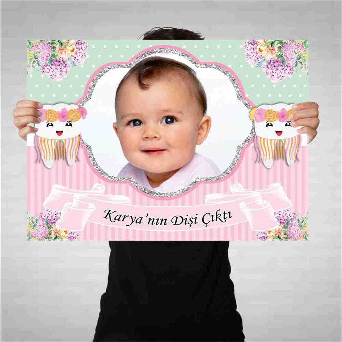 Diş Buğdayı Partisi Çiçekli Diş Bez Afiş 