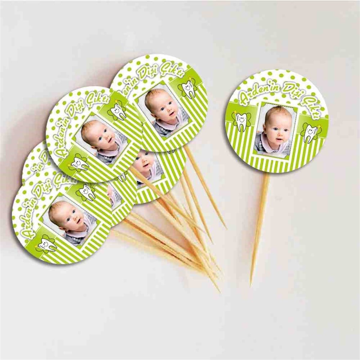 Diş Buğdayı Partisi Yeşil Melek Diş Cupcake Kurdanı 