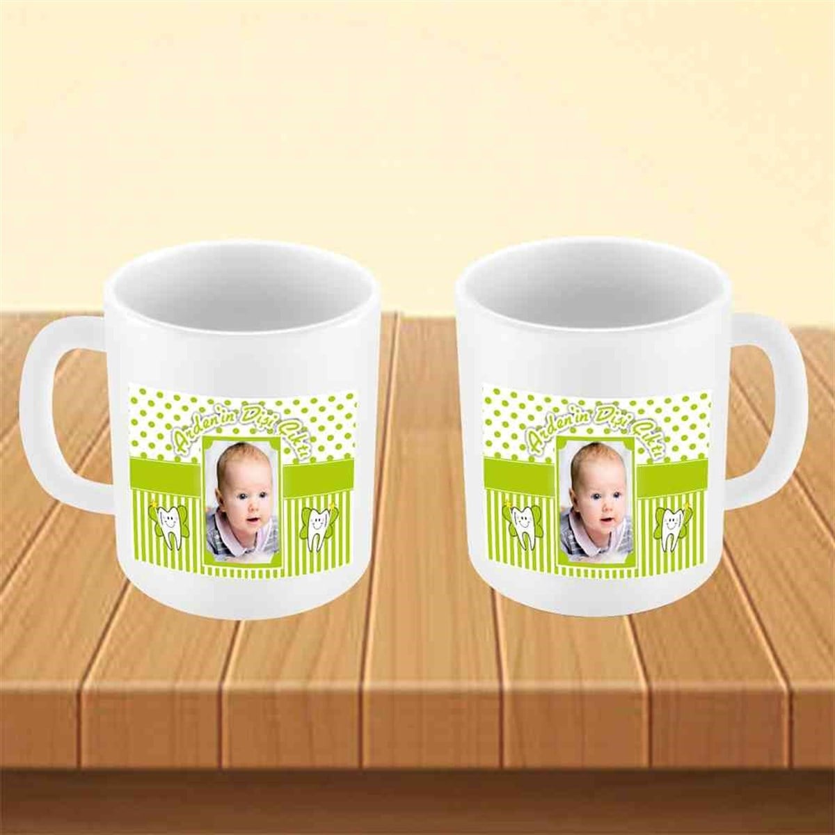 Diş Buğdayı Partisi Yeşil Melek Diş Kupa Bardak Mug  