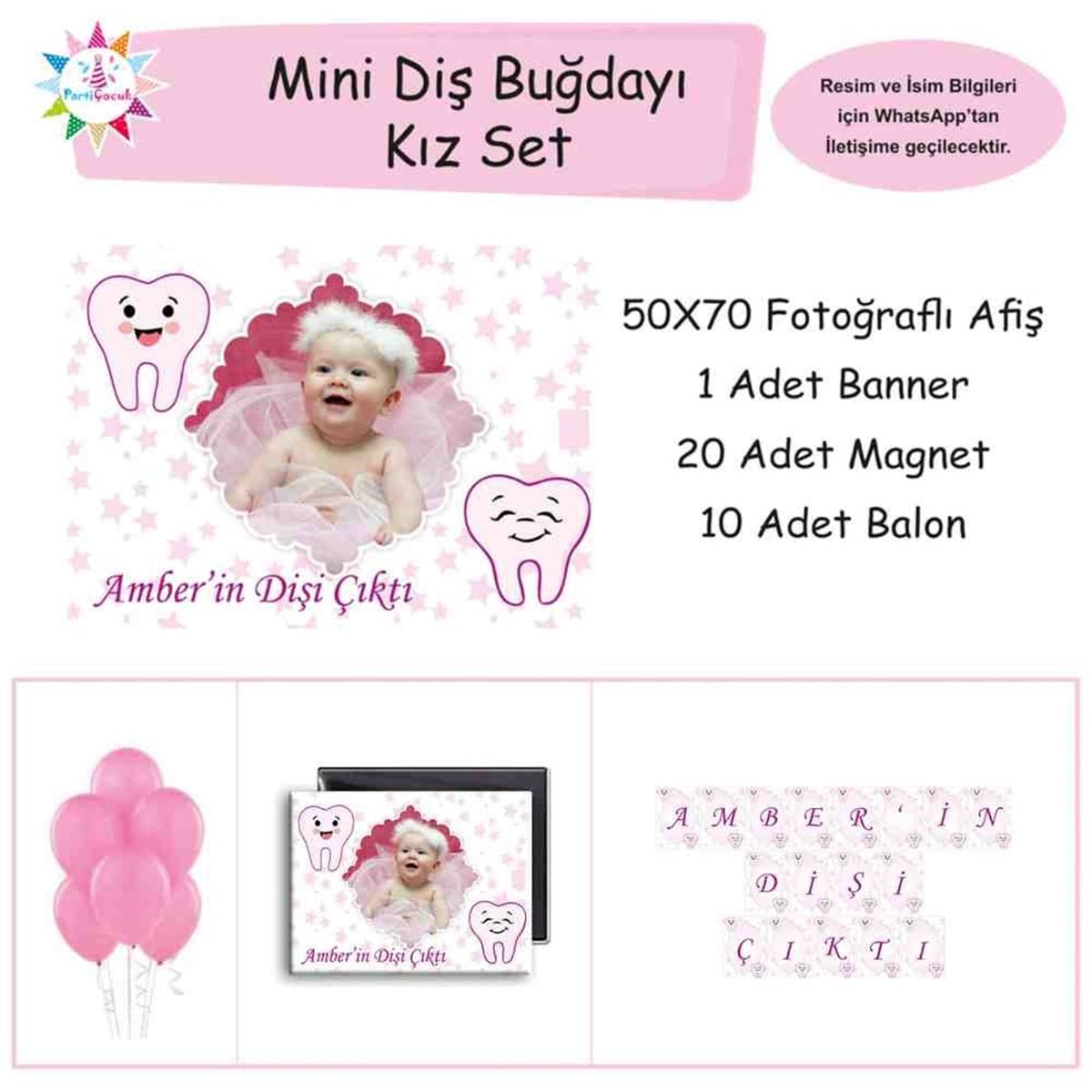 Diş Buğdayı Pembe Diş Fırçalı Melekli Mini Set 
