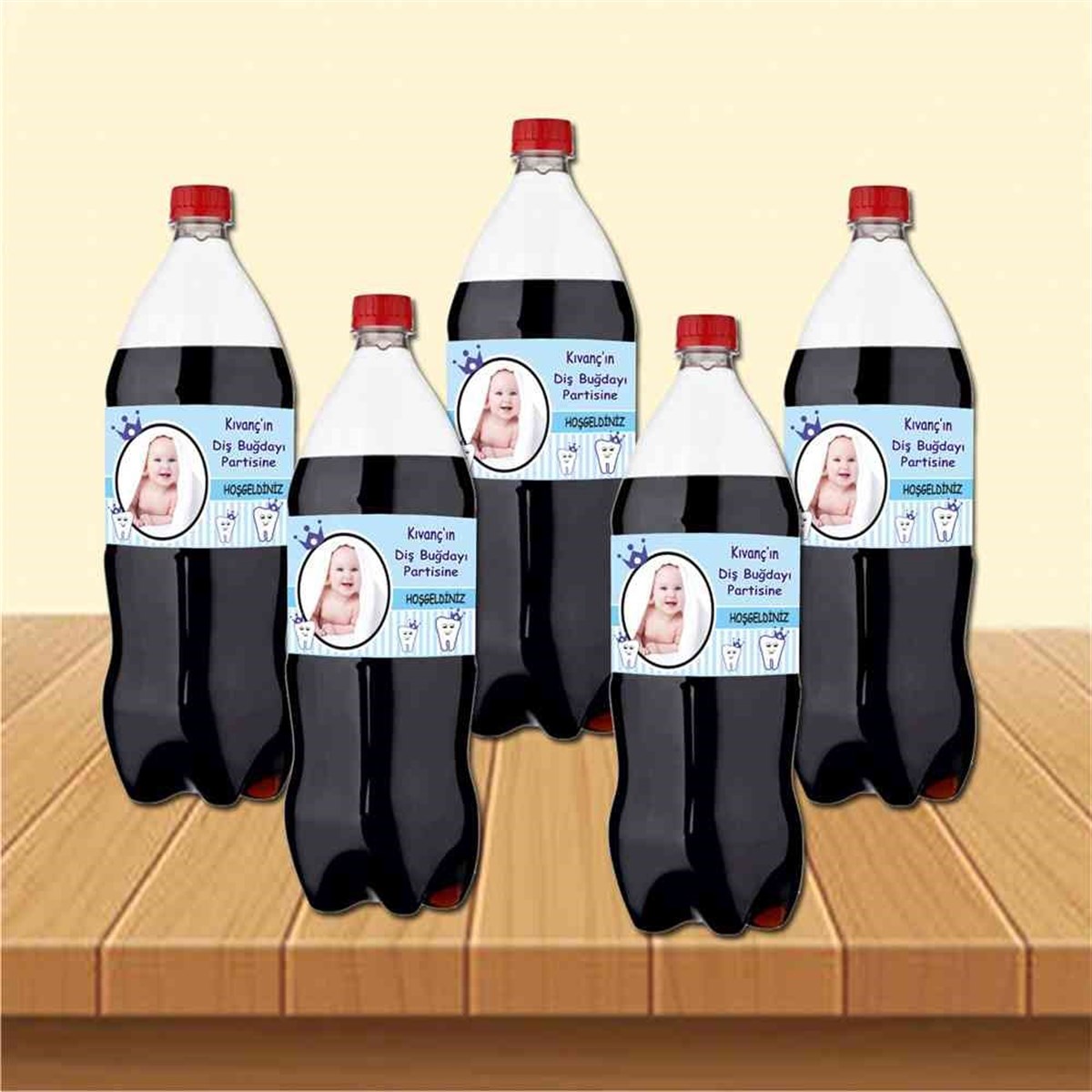 Diş Buğdayı Pembe Şapkalı Konsept Cola Şisesi Bandı  