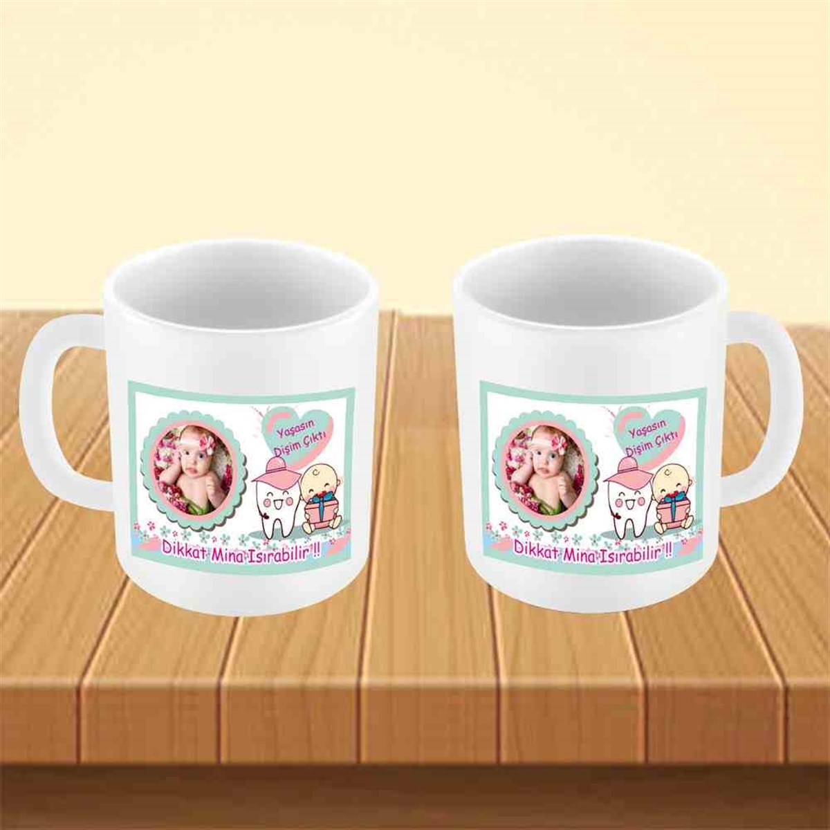 Diş Buğdayı Pembe Şapkalı Konsept Kupa Bardak Mug  