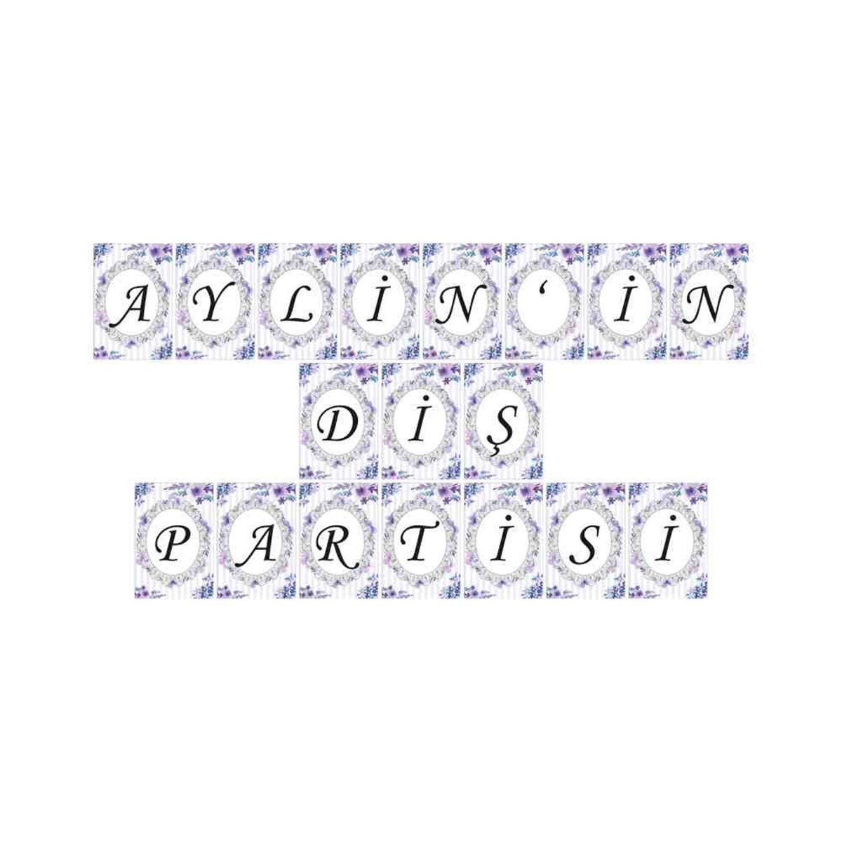 Diş Buğdayı Pembe Tatlı Diş Temalı Harf Banner 