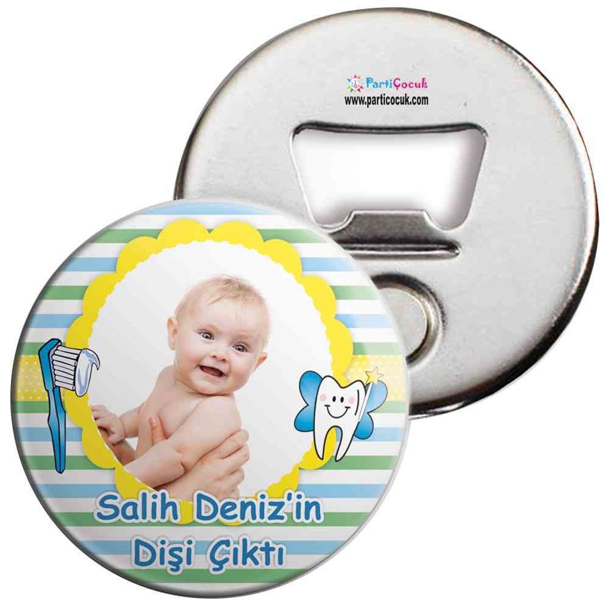Diş Buğdayı Sarı Çizgili Açacaklı Magnet 