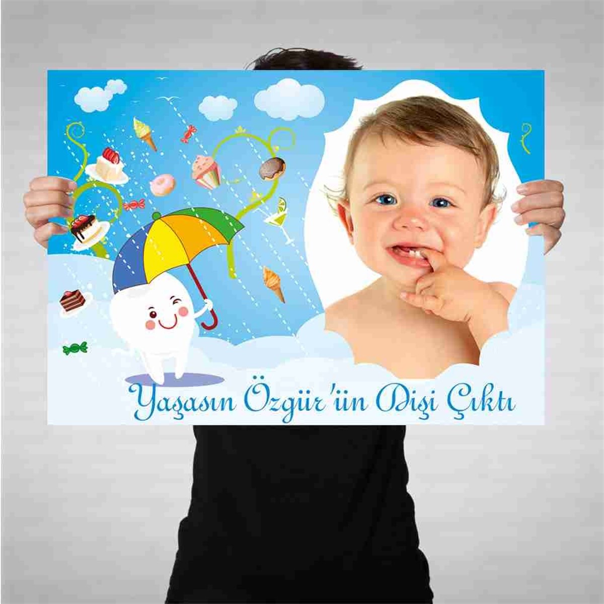 Diş Buğdayı Şemsiyeli Bez Afiş 