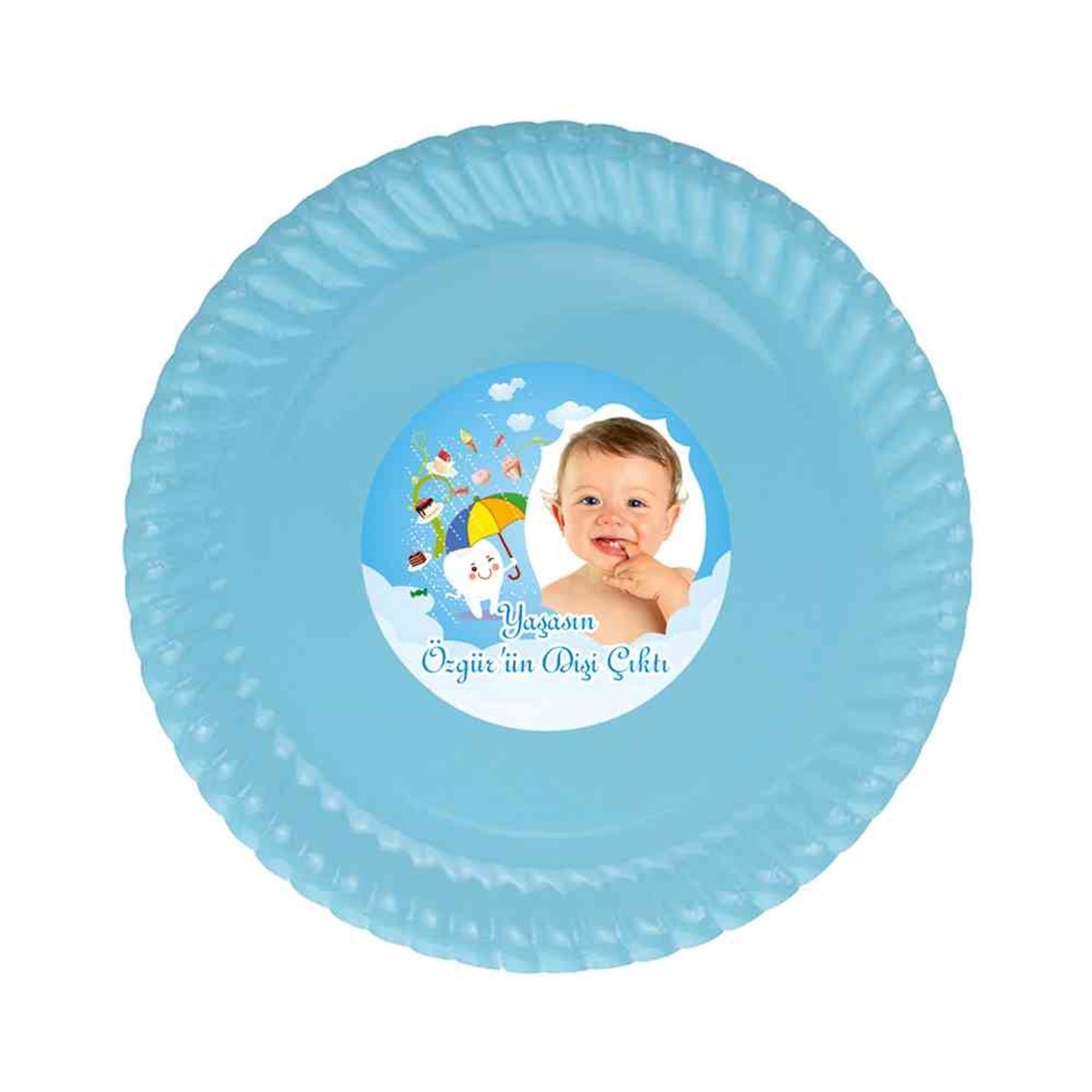 Diş Buğdayı Şemsiyeli Etiketli Tabak 