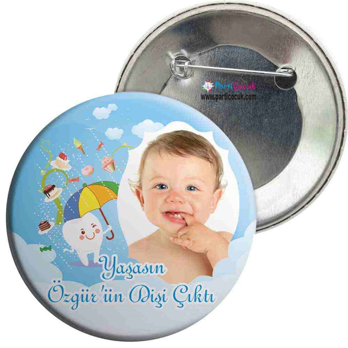 Diş Buğdayı Şemsiyeli İğneli Rozet 