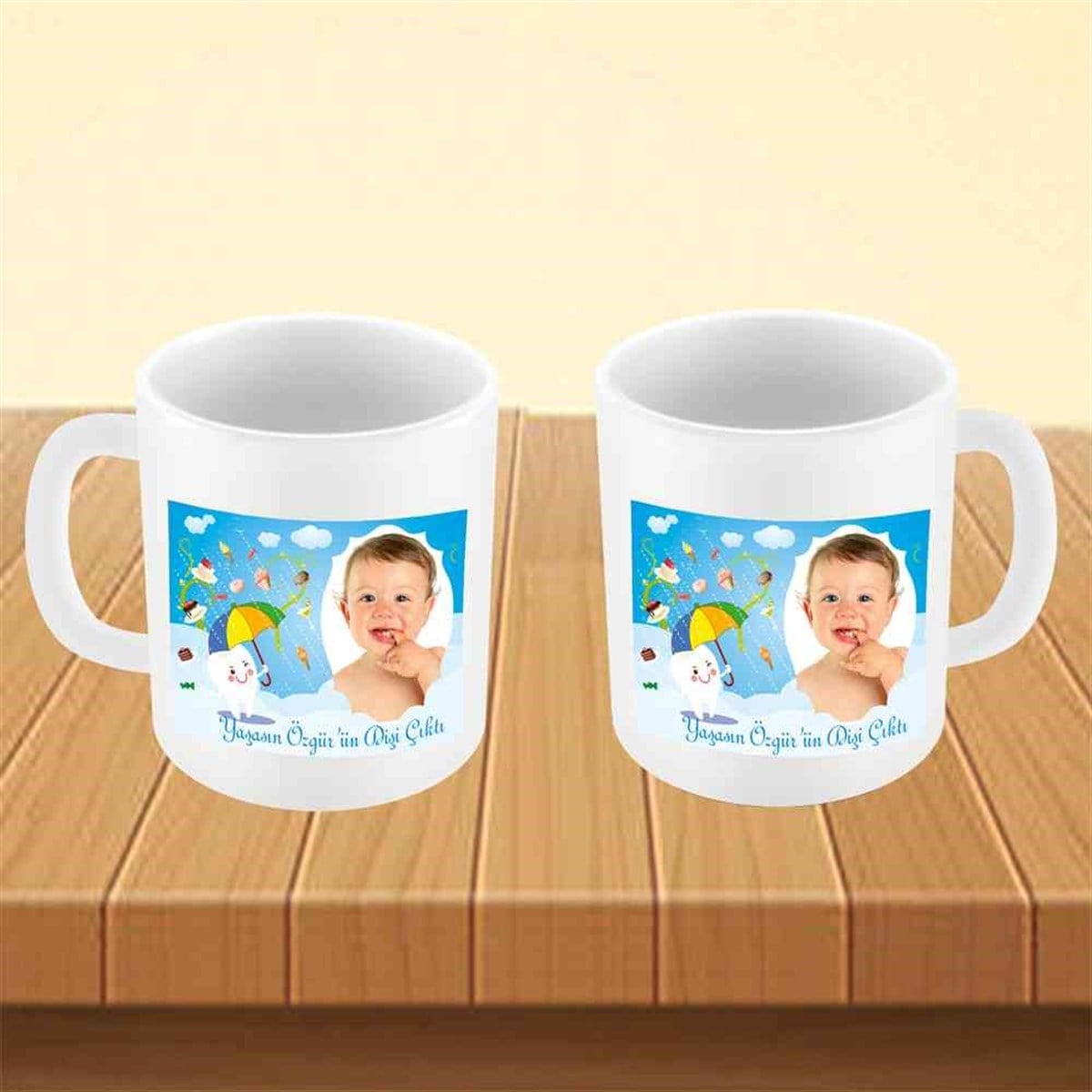 Diş Buğdayı Şemsiyeli Kupa Bardak Mug  
