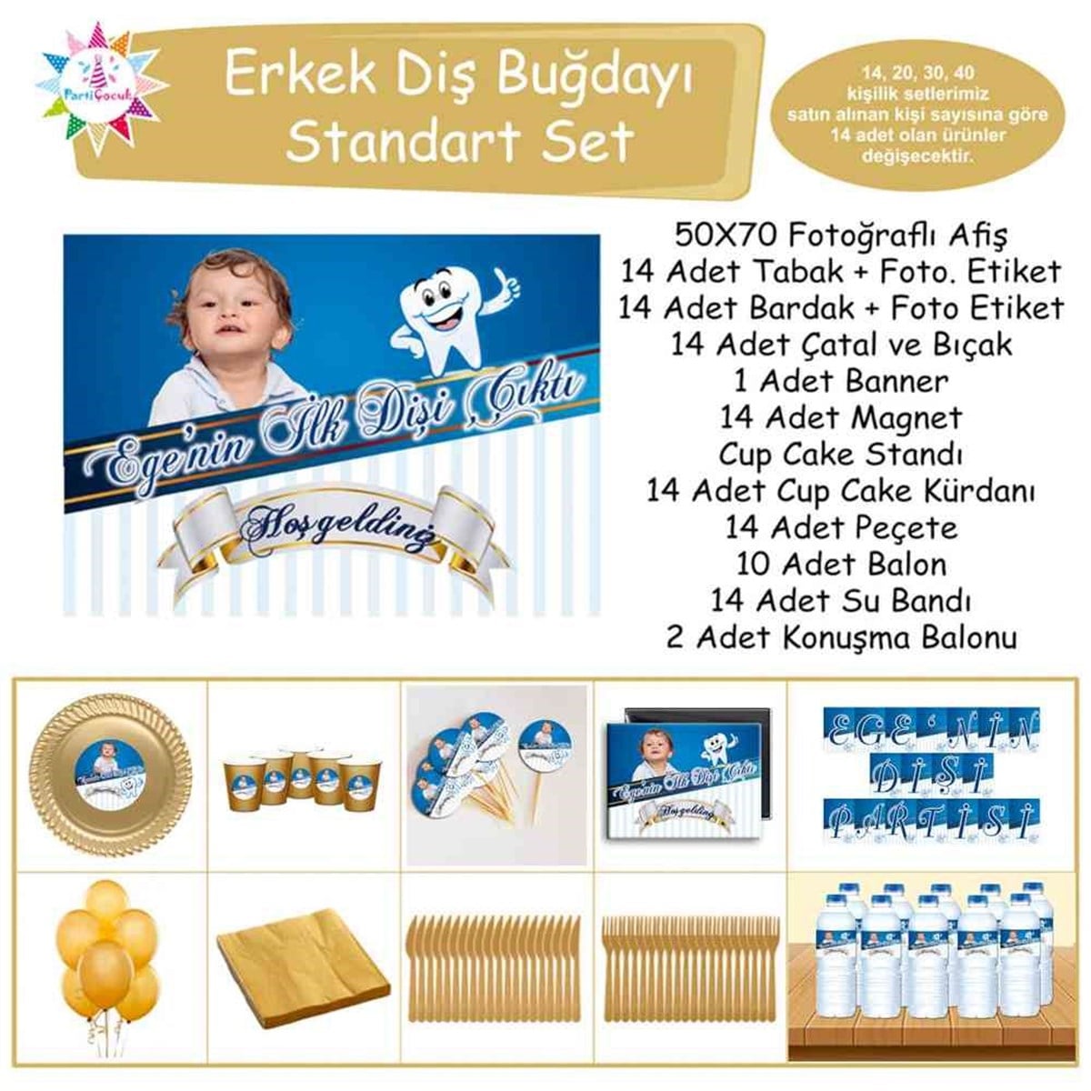 Diş Buğdayı Tatlı Diş Temalı Standart Set 