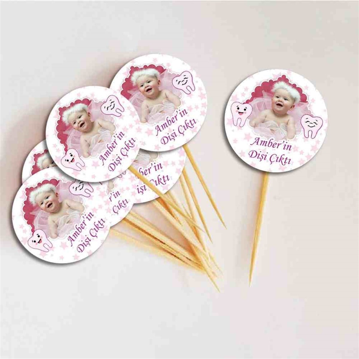 Diş Buğdayı Utangaç Mor Diş Parti Seti Cupcake Kurdanı 