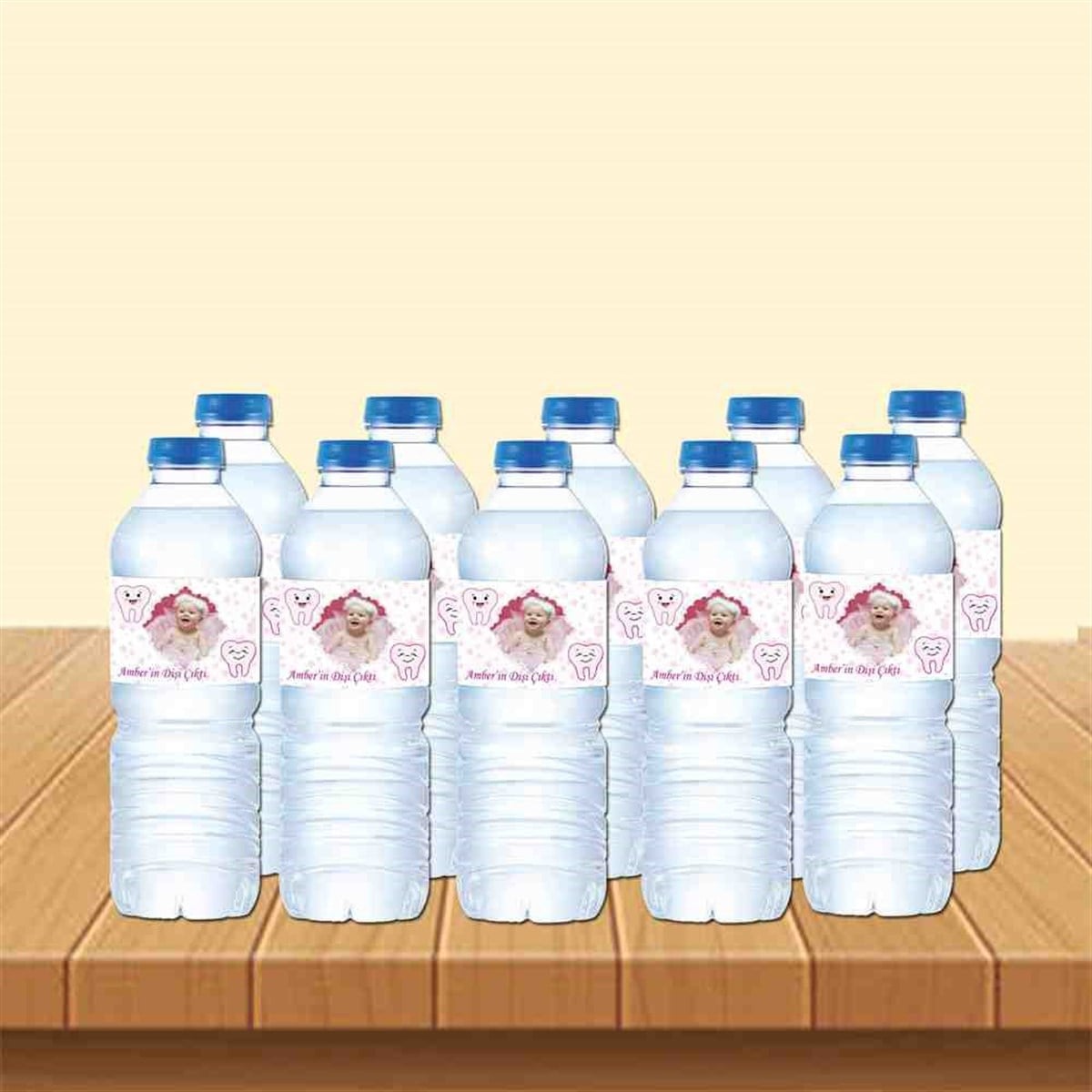 Diş Buğdayı Utangaç Mor Diş Parti Seti Su Şisesi Bandı 