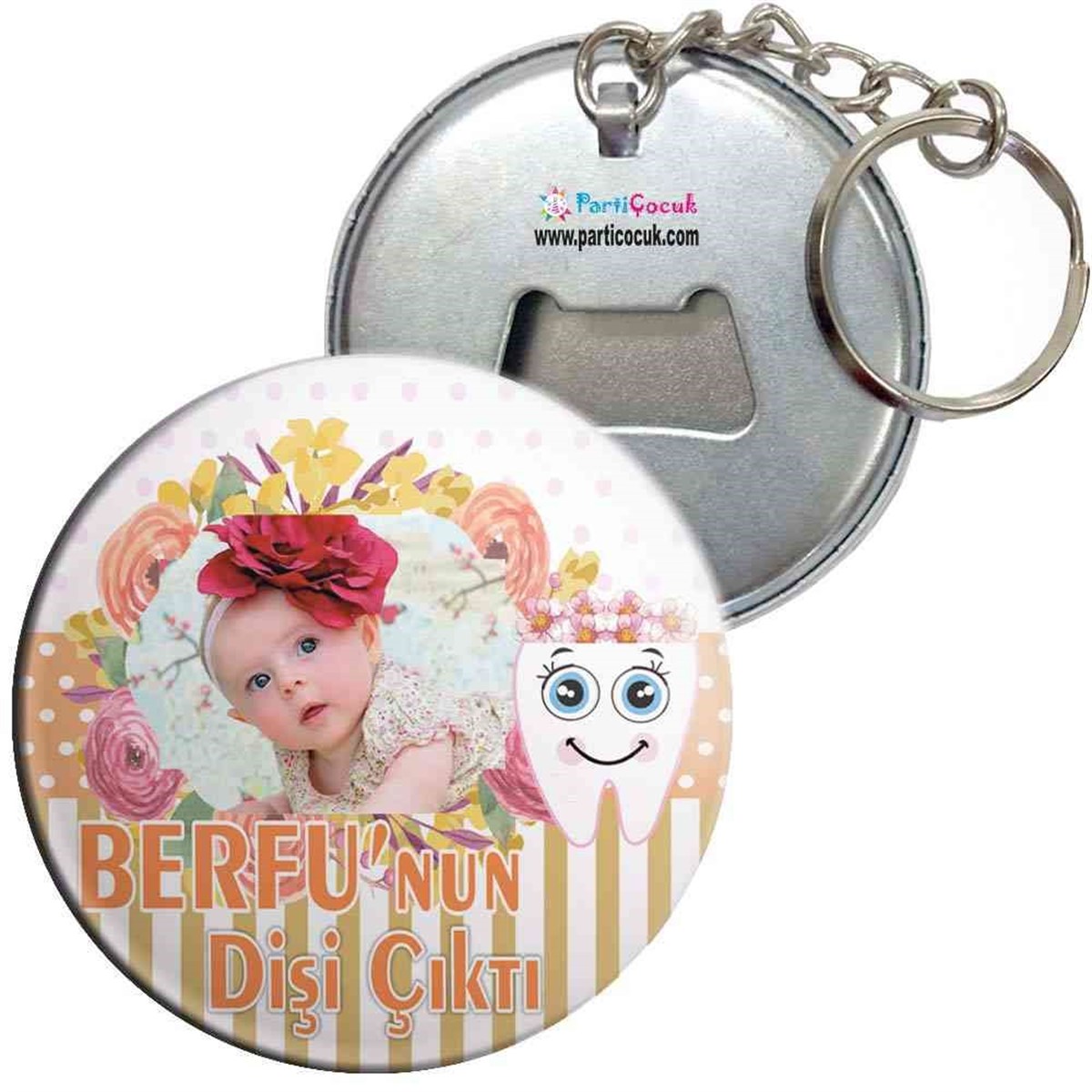 Diş Buğdayı Vintage Çiçekli Diş Parti Seti Anahtarlı Açacak 