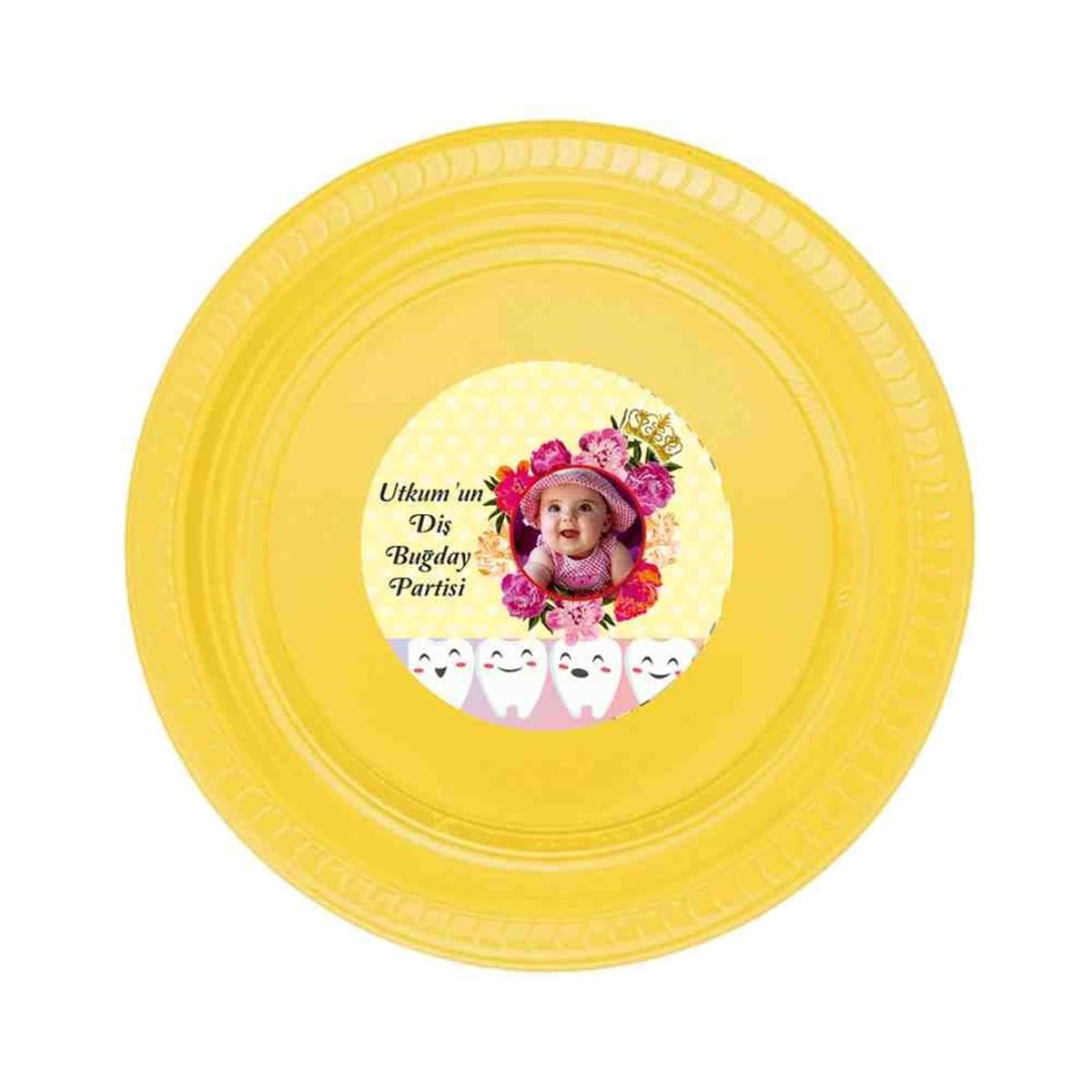 Diş Buğdayı Yaramaz Sevimli Diş Etiketli Tabak 