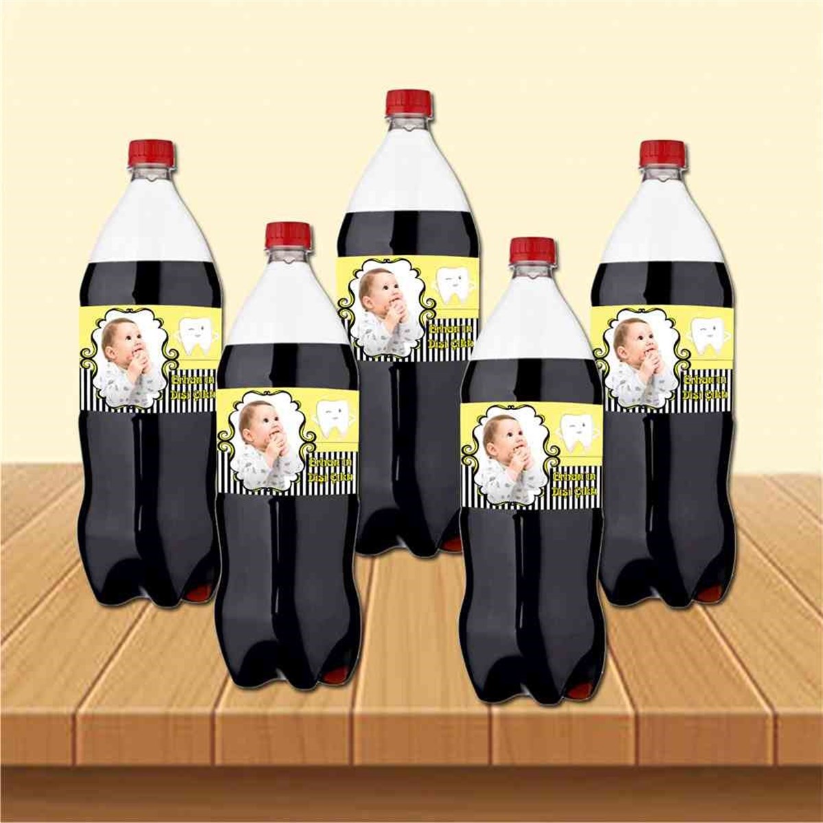 Diş Partisi Altın Yıldızlı Temalı Cola Şisesi Bandı 