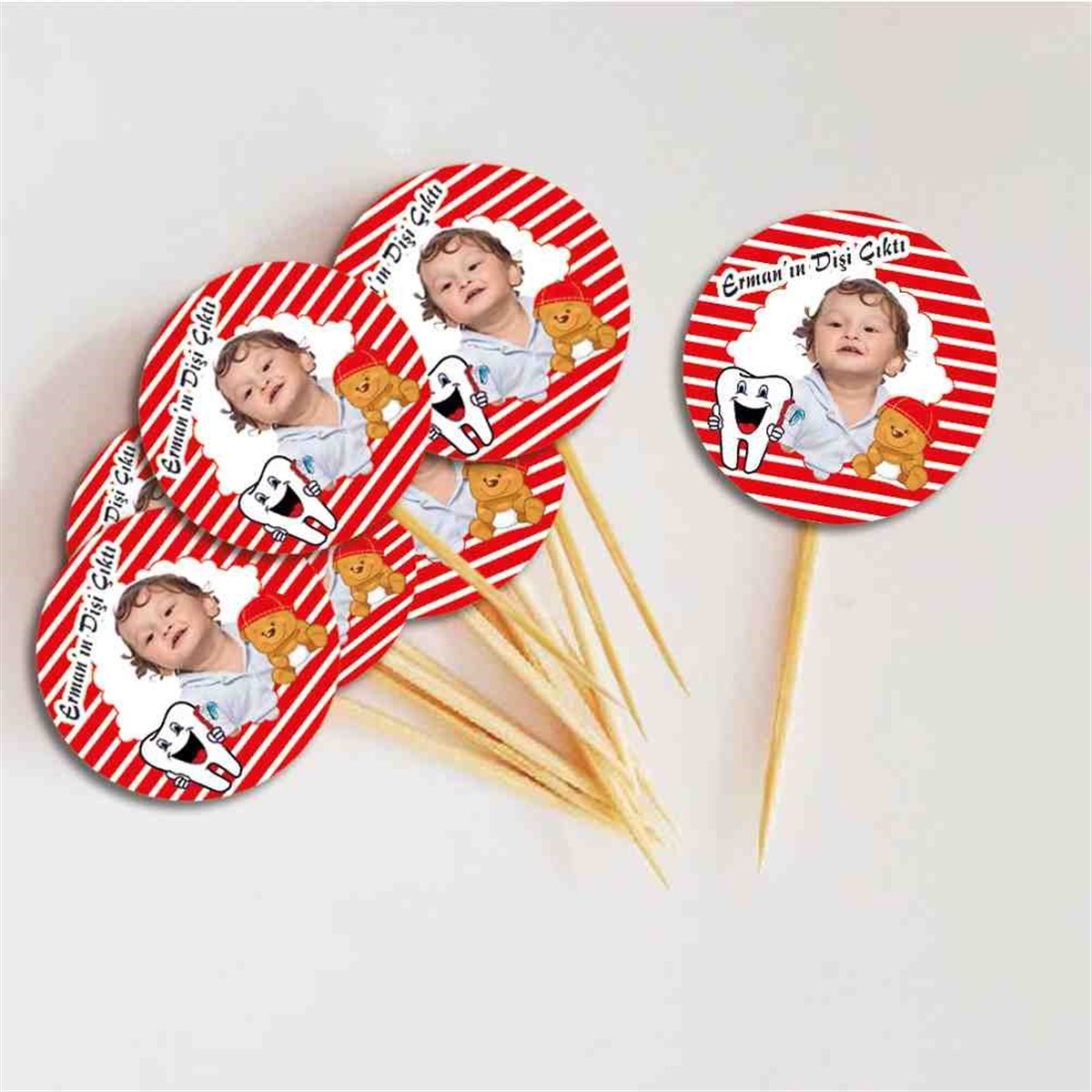Diş Partisi Ayılı ve Dişli Cupcake Kurdanı 