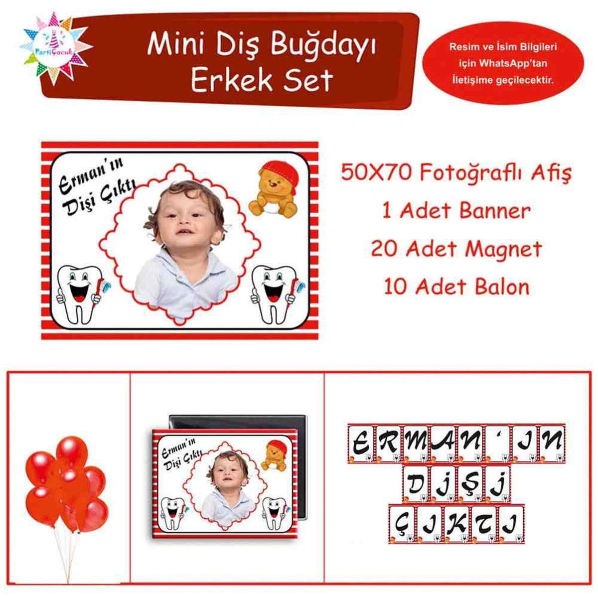 Diş Partisi Ayılı ve Dişli Mini Set 