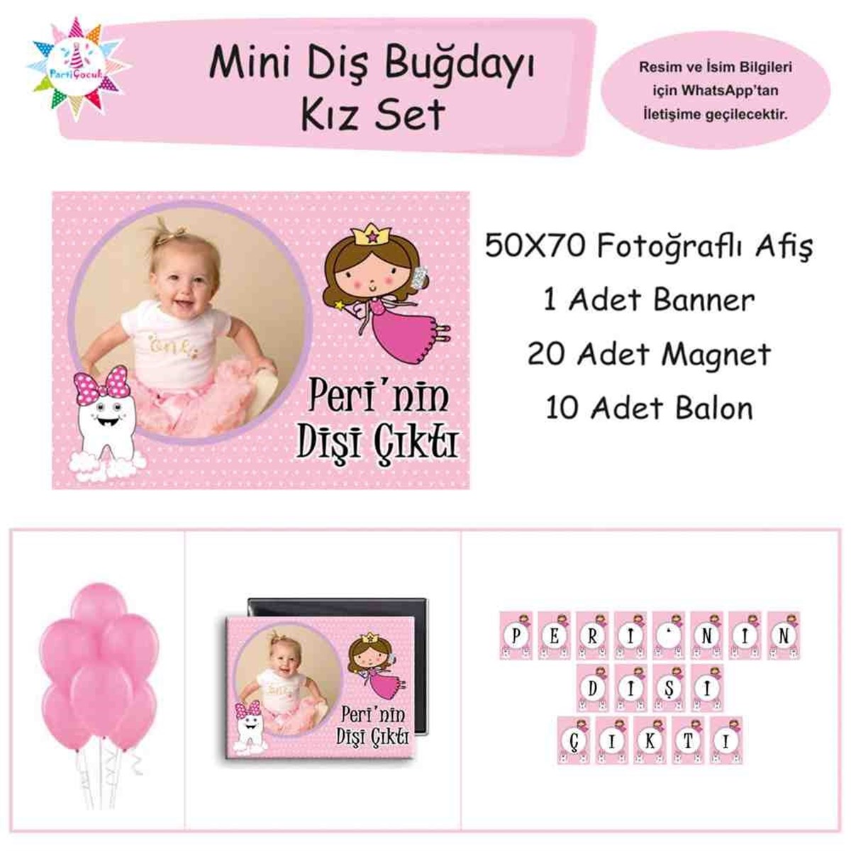 Diş Partisi Balonlu Dişli Parti Seti Mini Set 