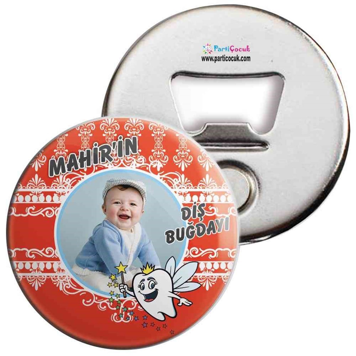 Diş Partisi Desenli Dişli Açacaklı Magnet 