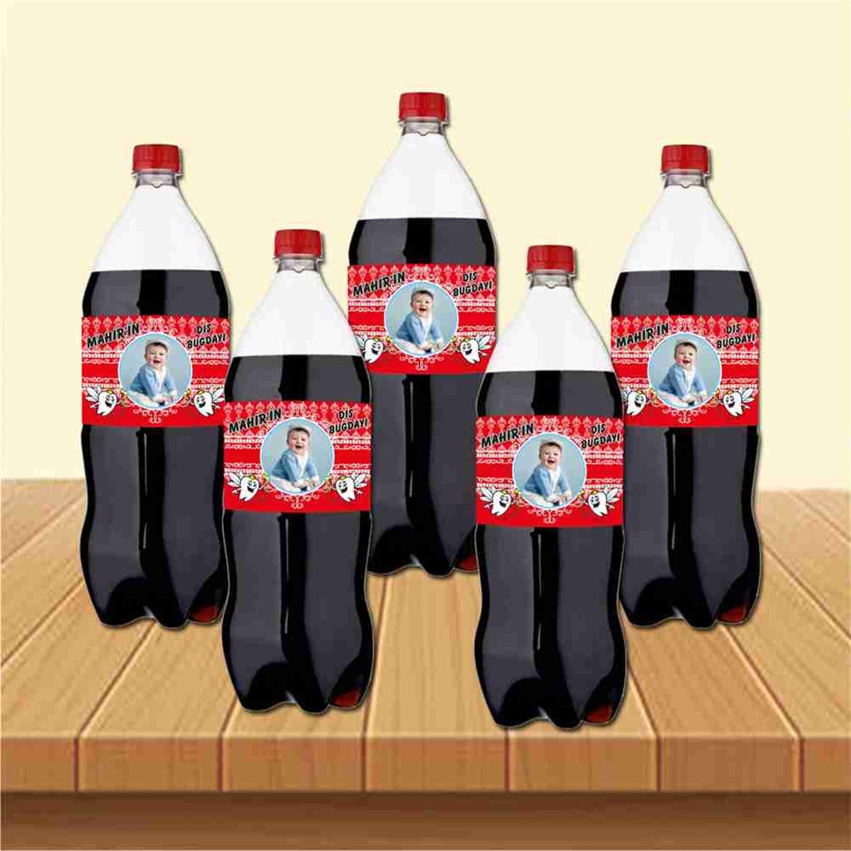 Diş Partisi Desenli Dişli Cola Şisesi Bandı 