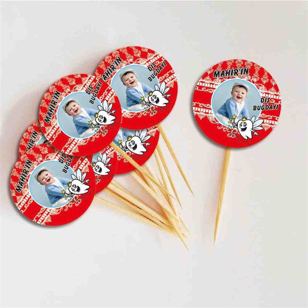 Diş Partisi Desenli Dişli Cupcake Kurdanı 