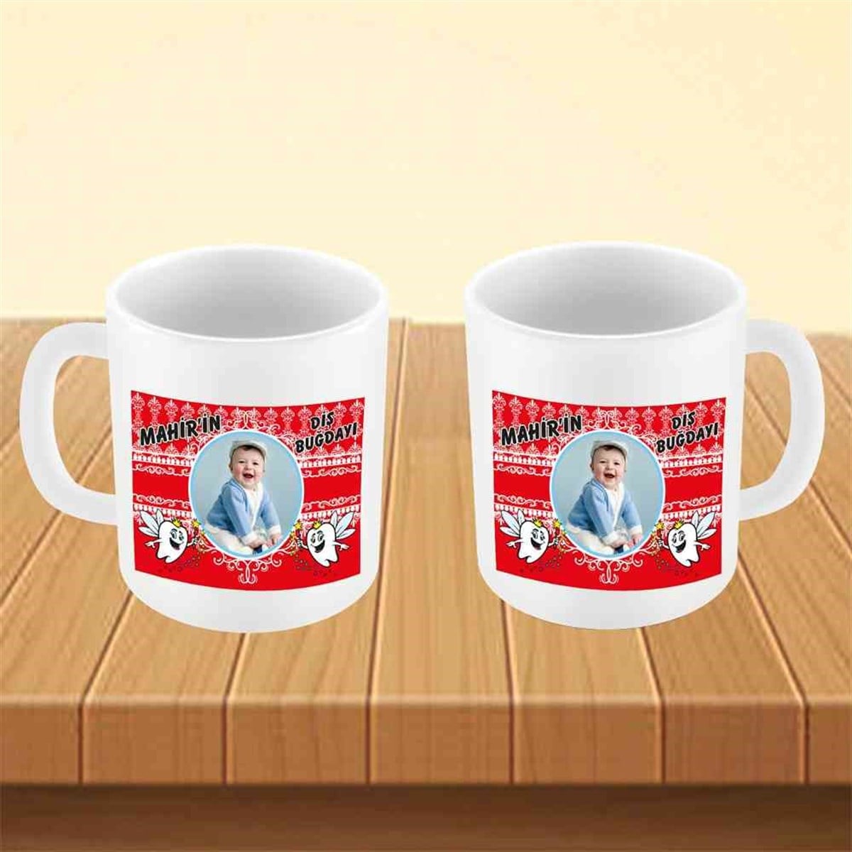 Diş Partisi Desenli Dişli Kupa Bardak Mug  