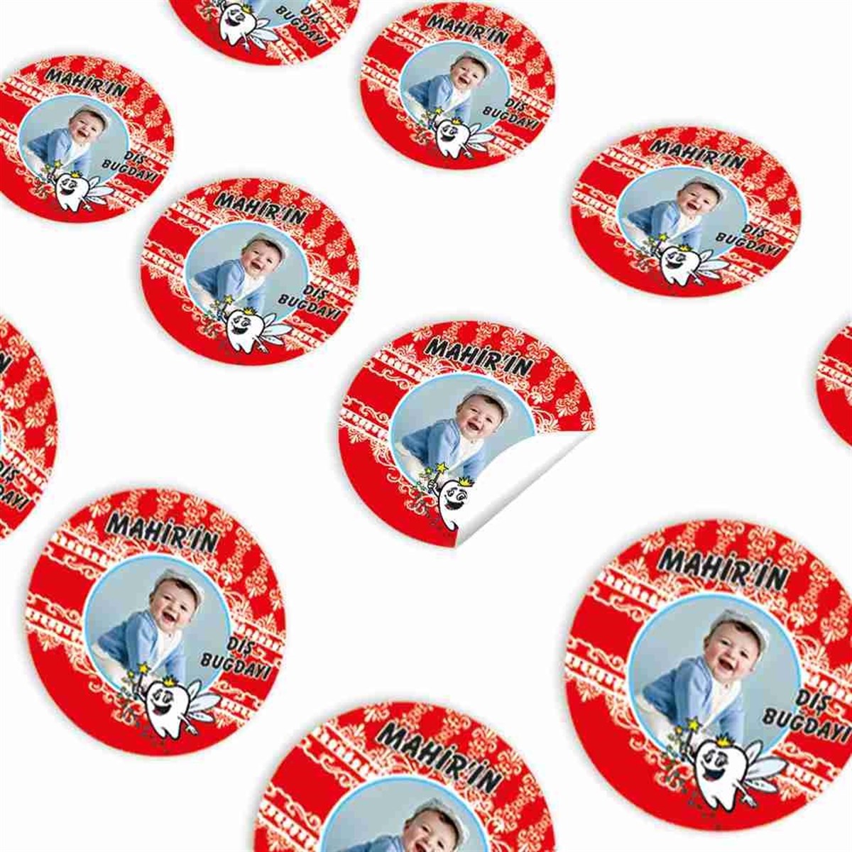 Diş Partisi Desenli Dişli Sticker 30 Adet 