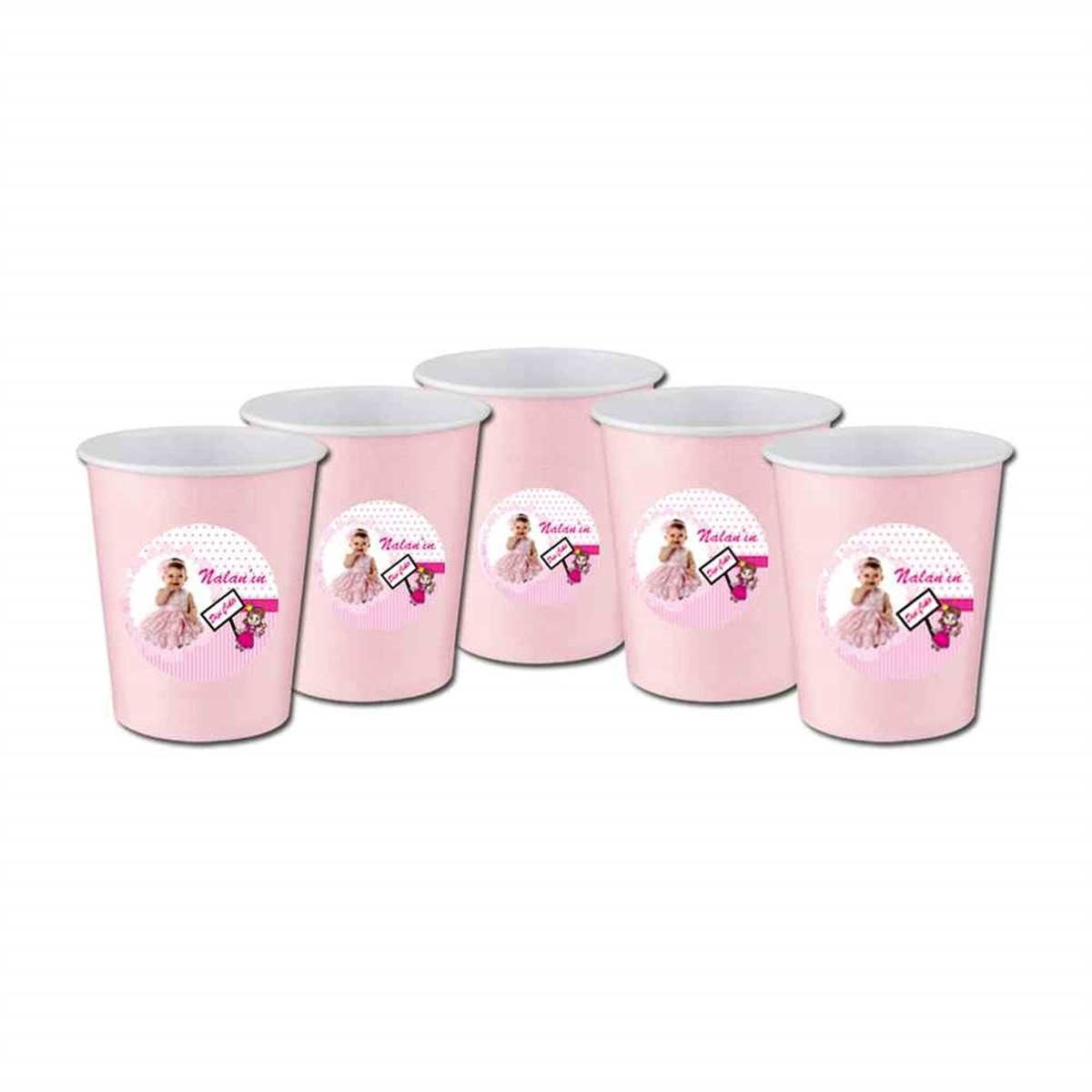 Diş Partisi Diş Perili Pembe Bardak 5 Adet 