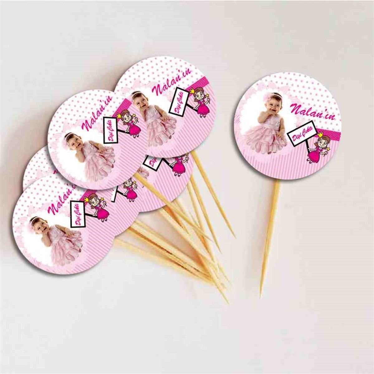 Diş Partisi Diş Perili Pembe Cupcake Kurdanı 