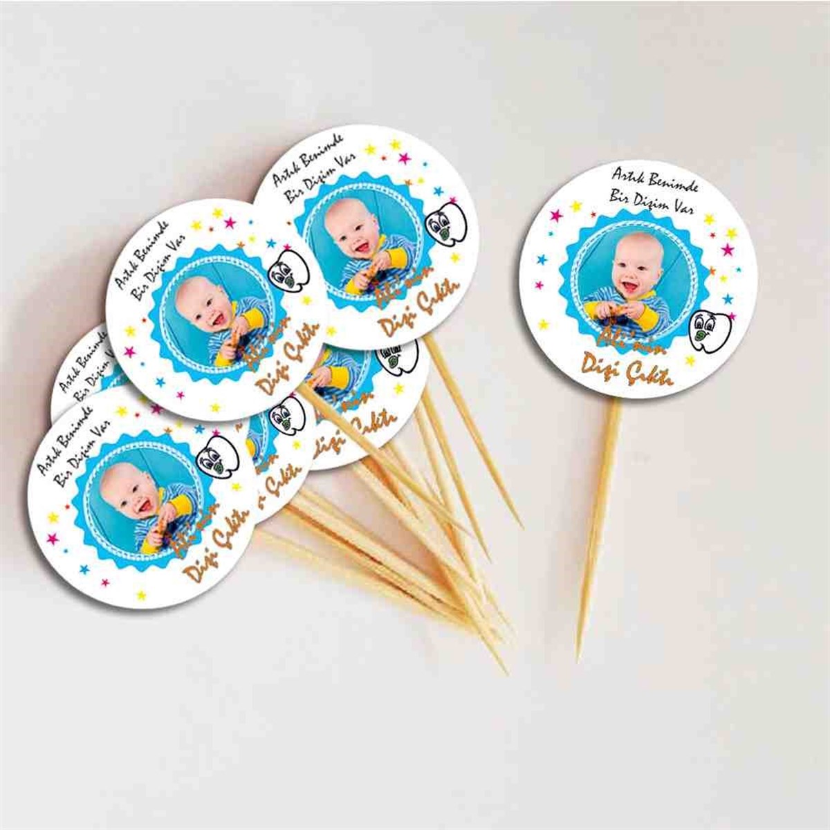 Diş Partisi Emzikli Dişli Parti Süsleri Cupcake Kurdanı 