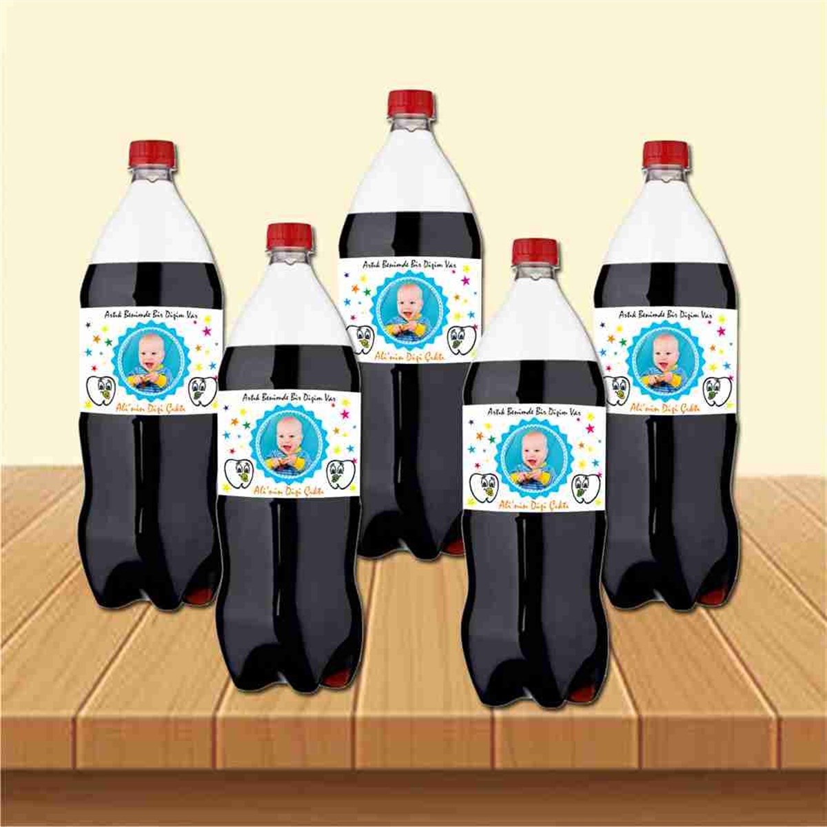 Diş Partisi Emzikli Dişli Parti Süsleri Cola Şisesi Bandı 