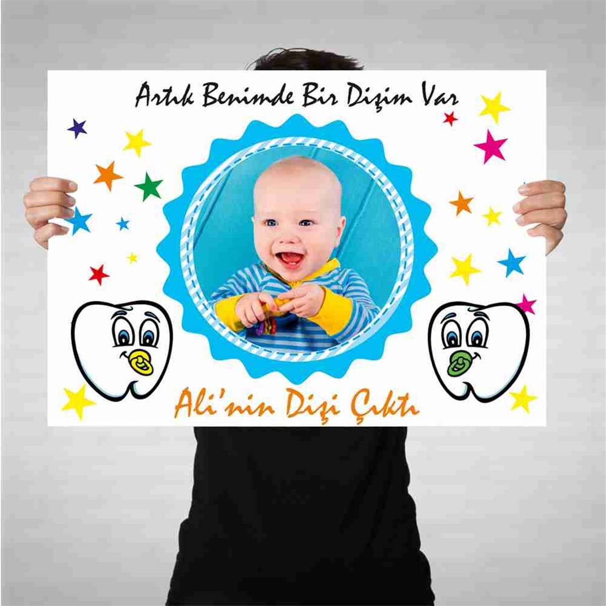 Diş Partisi Emzikli Dişli Parti Süsleri Bez Afiş 