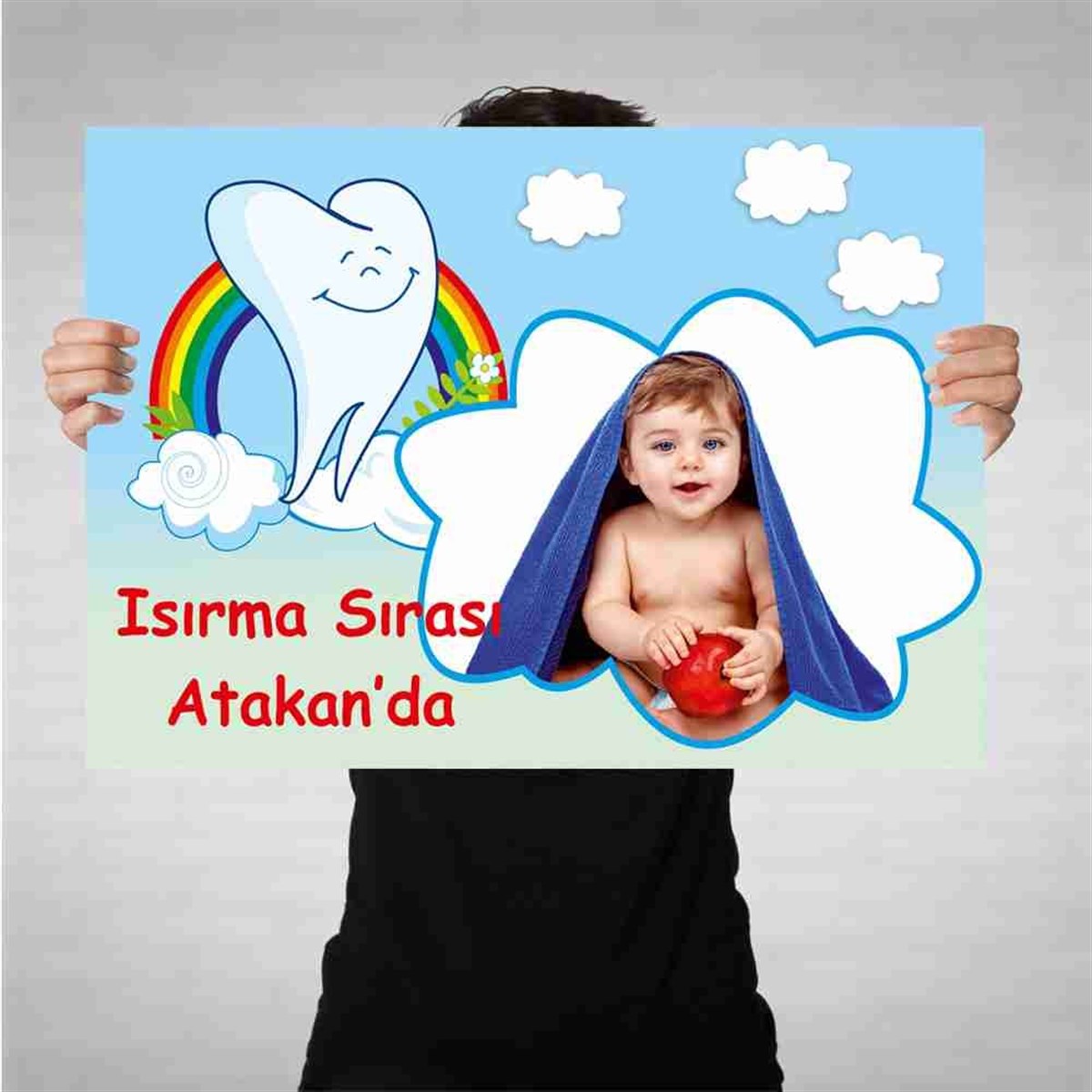 Diş Partisi Gökkuşağı Konsept Bez Afiş 