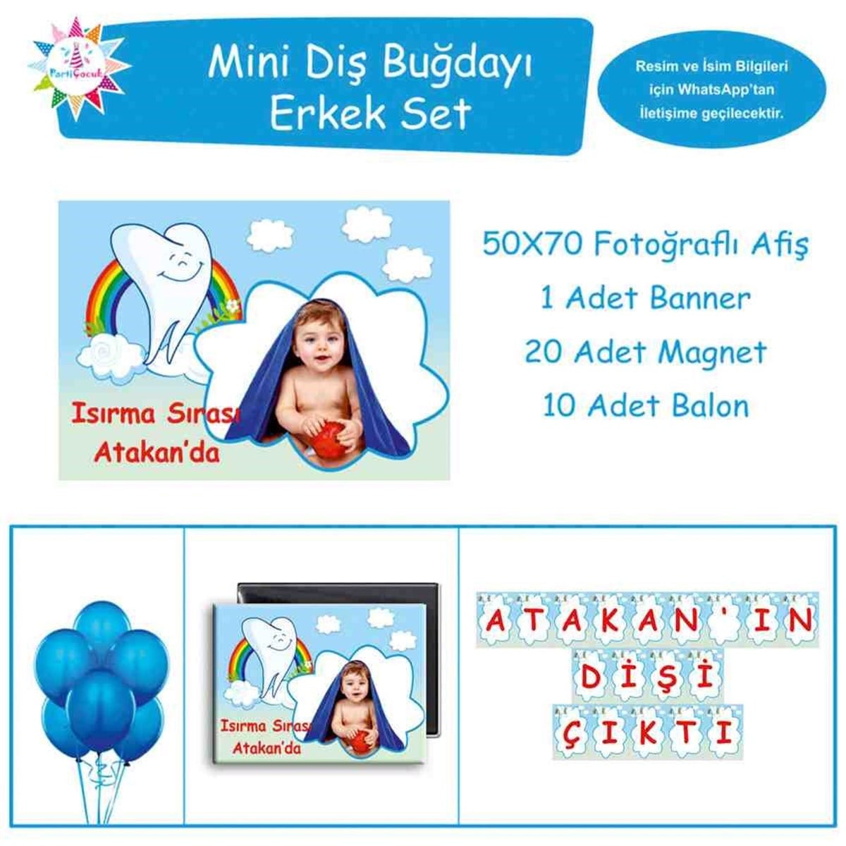 Diş Partisi Gökkuşağı Mini Set 