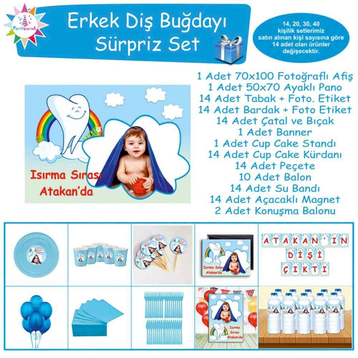 Diş Partisi Gökkuşağı Sürpriz Set 