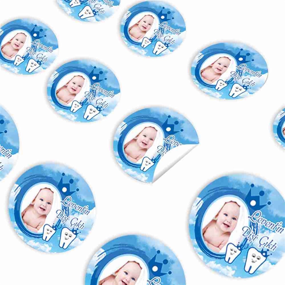 Diş Partisi Gökyüzü Temalı Sticker 30 Adet 