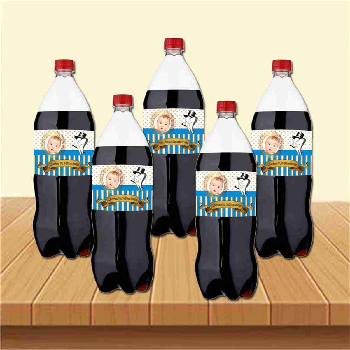 Diş Partisi Gold Şık Temalı Parti Süsleri Cola Şisesi Bandı 