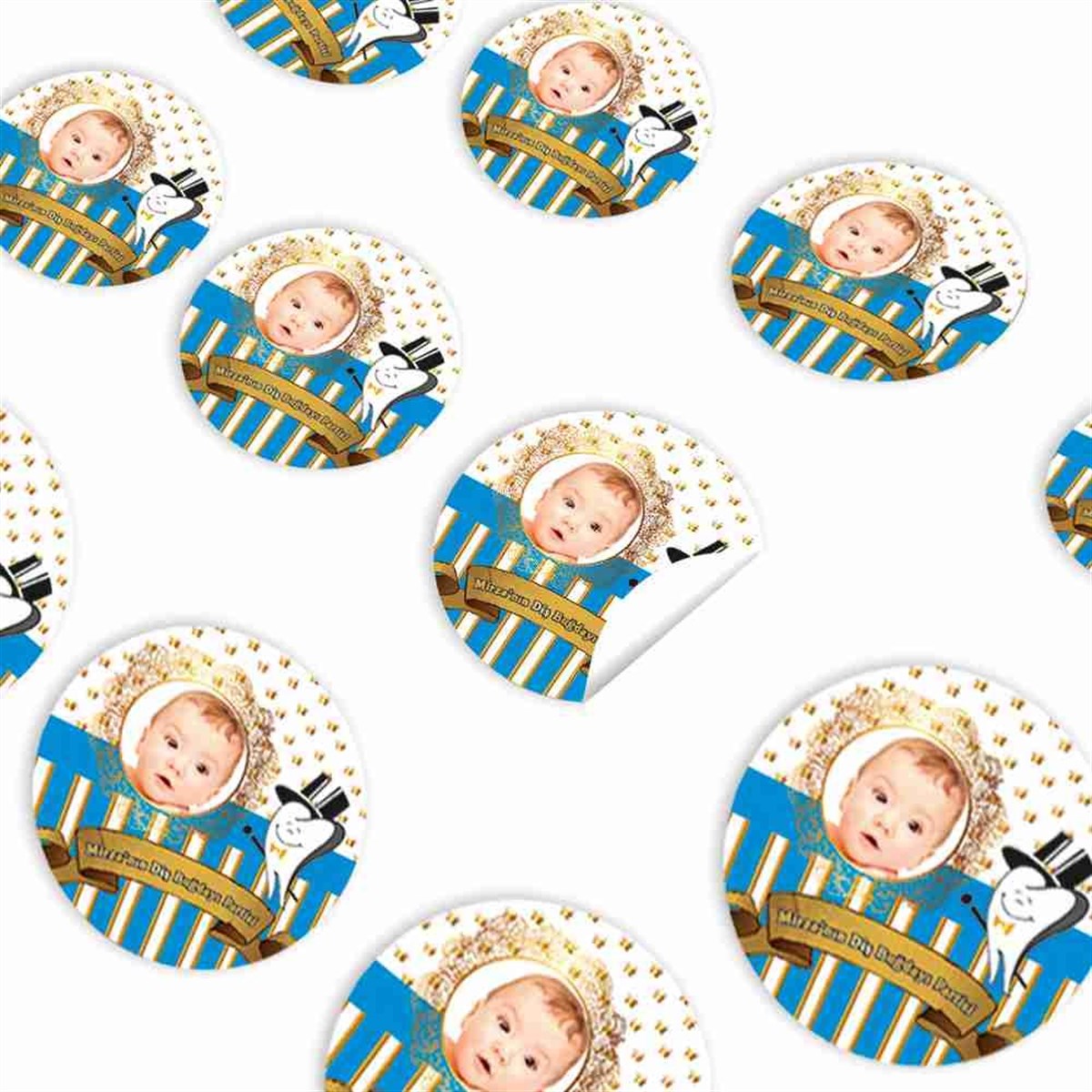 Diş Partisi Gold Şık Temalı Parti Süsleri Sticker 30 Adet 