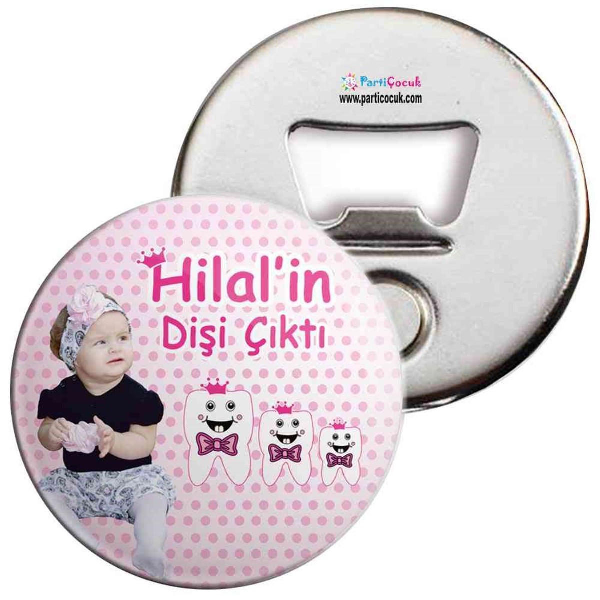 Diş Partisi Gold Şık Temalı Parti Süsleri Açacaklı Magnet  