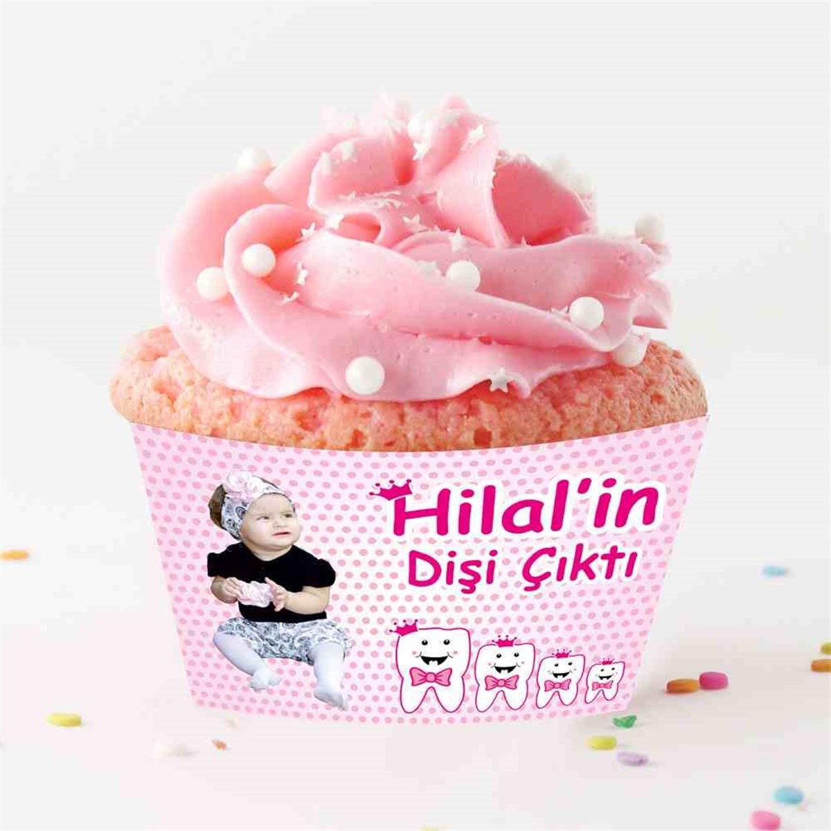 Diş Partisi Gold Şık Temalı Parti Süsleri Cupcake Sargısı  