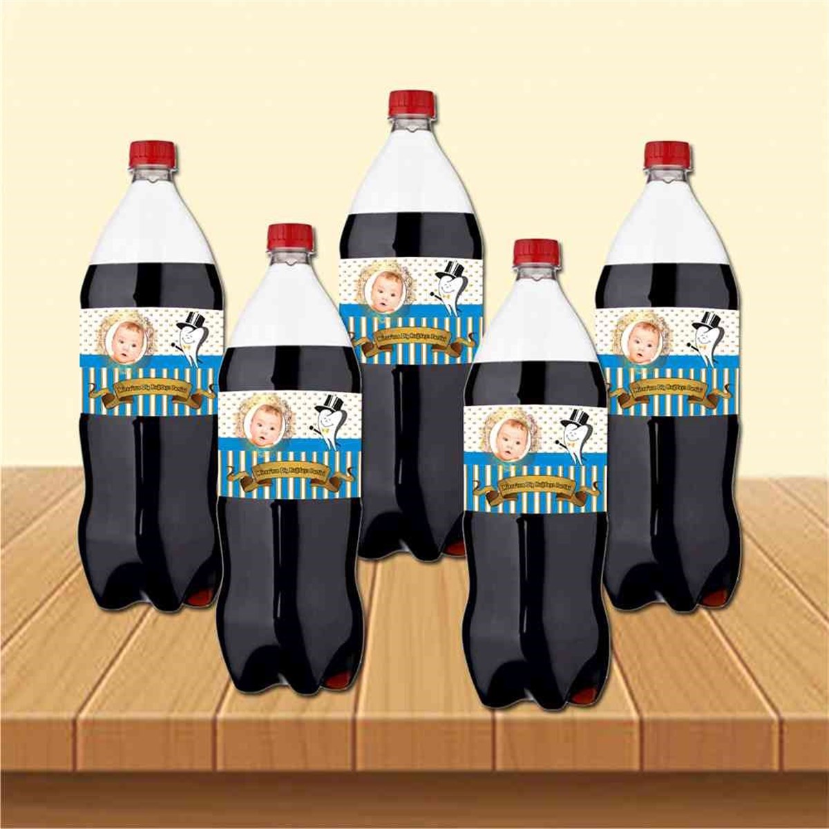 Diş Partisi Gold Şık Temalı Parti Süsleri Cola Şisesi Bandı  