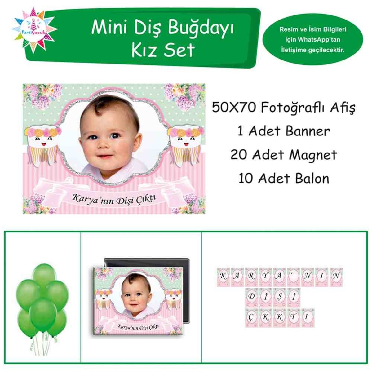 Diş Partisi Gülümseyen Diş Parti Süsü Mini Set 
