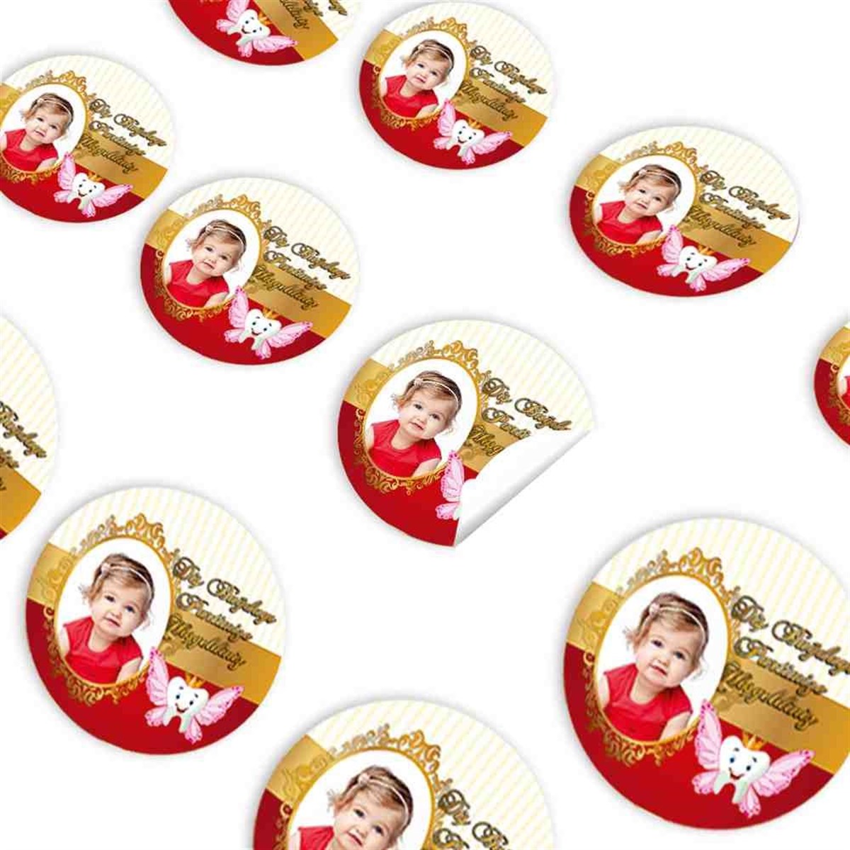 Diş Partisi Gülümseyen Diş Parti Süsü Sticker 30 Adet 