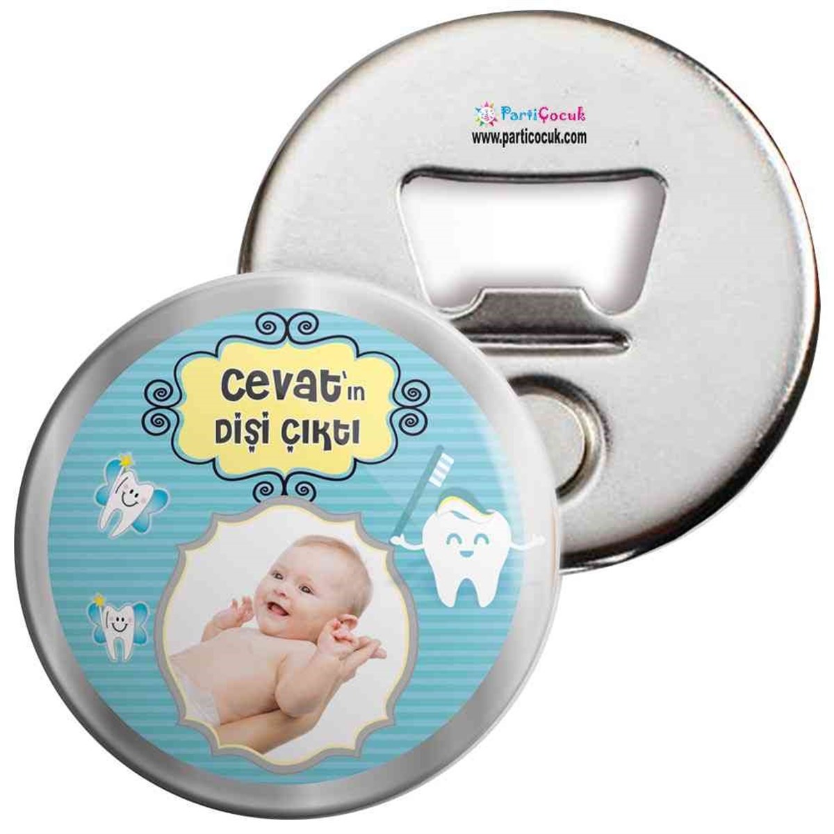 Diş Partisi Gümüş Melekli Konsept Açacaklı Magnet 