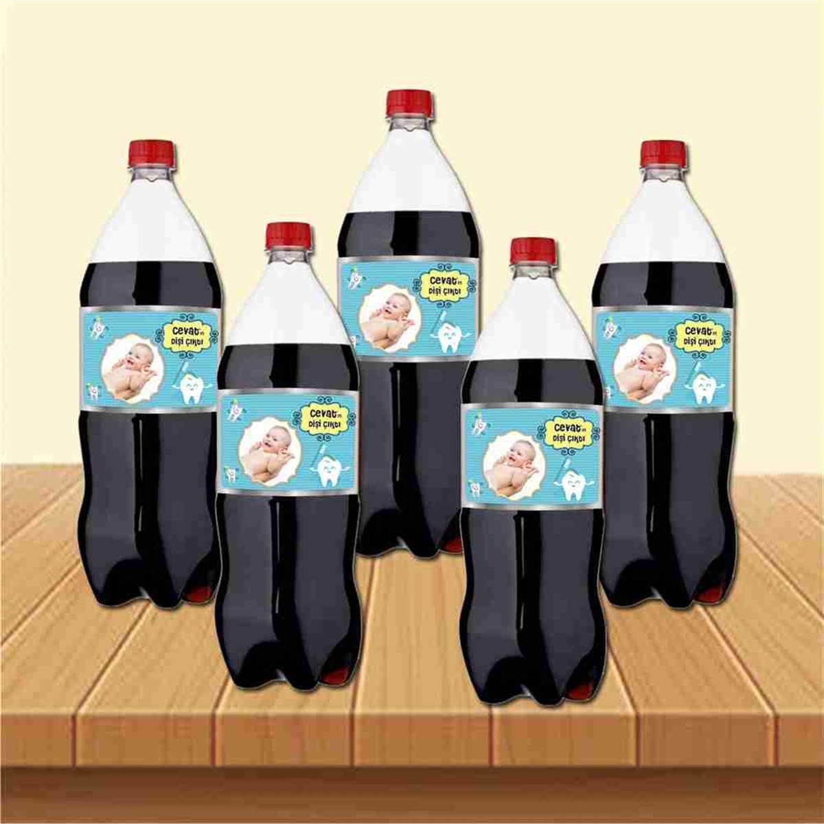 Diş Partisi Gümüş Melekli Konsept Cola Şisesi Bandı 
