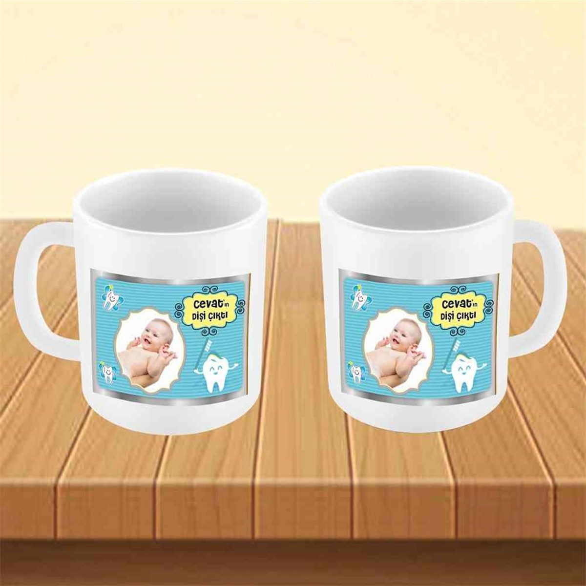 Diş Partisi Gümüş Melekli Konsept Kupa Bardak Mug  