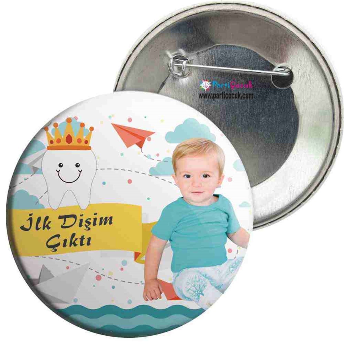 Diş Partisi Kağıt gemi Temalı İğneli Rozet 