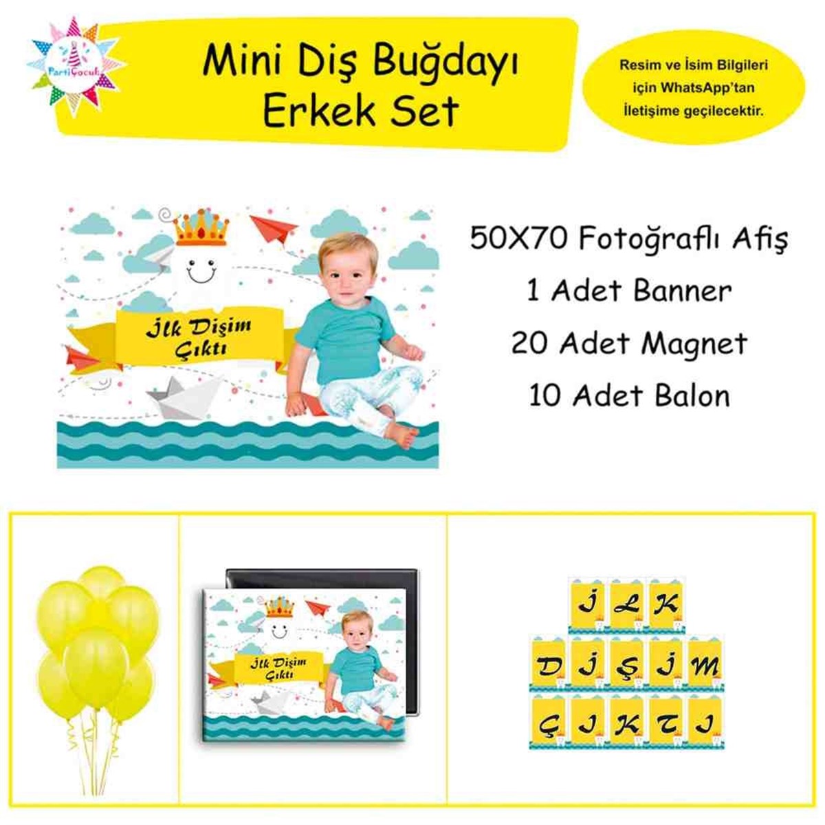 Diş Partisi Kağıt Gemi Temalı Mini Set 